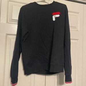 Vintage Fila Navy Crewneck Sweatshirt embroidered fila logo